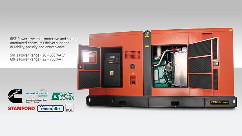 Máy phát điện công nghiệp cách âm 20-750kVA