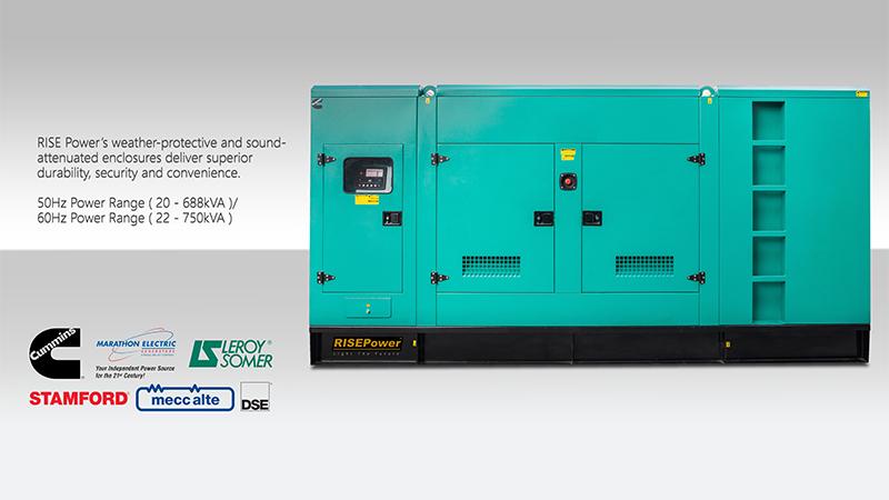 Máy phát điện công nghiệp cách âm 20-750kVA